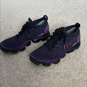 Nike Vapormax Flyknit black purple men’s 11.5